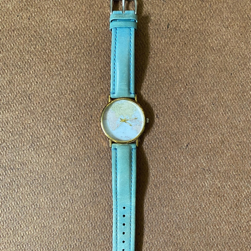 Vintage world map watch